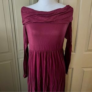 Mother Bee Maroon Maternity Gown